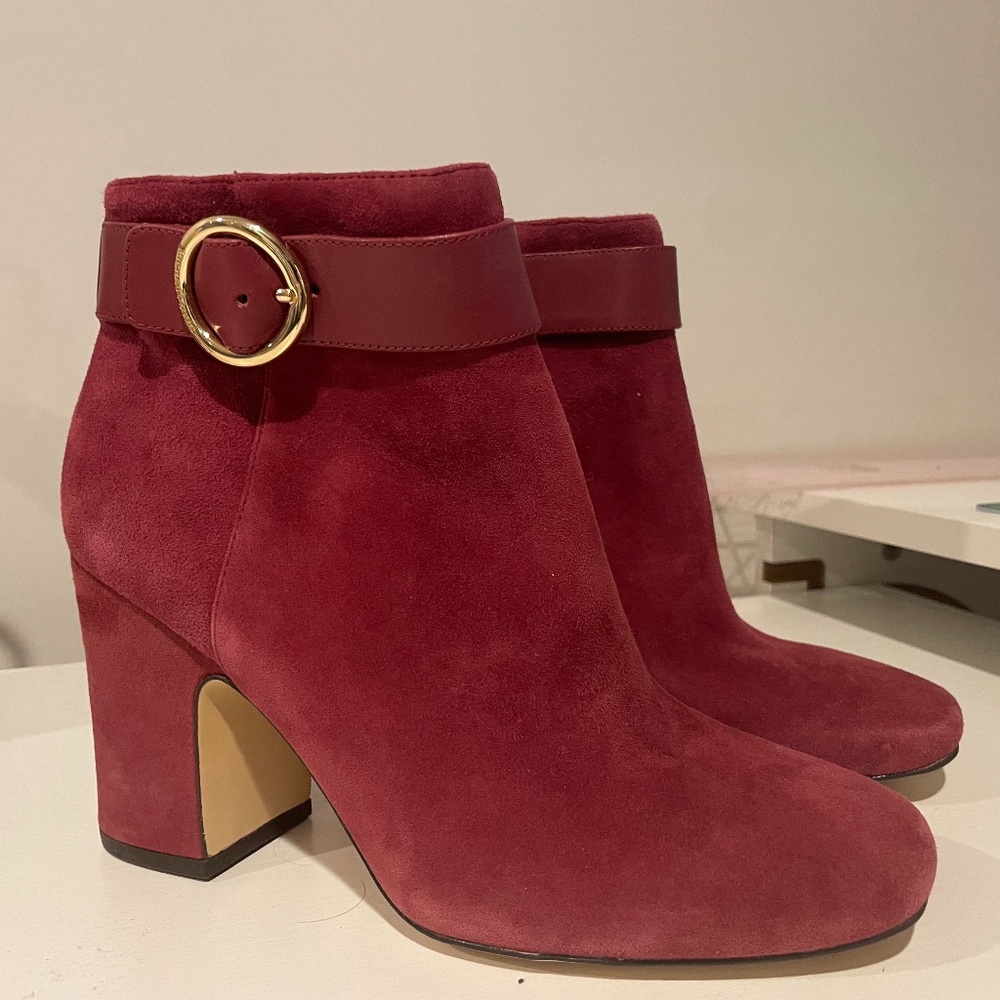Michael Kors Size 6.5 Red Suede booties